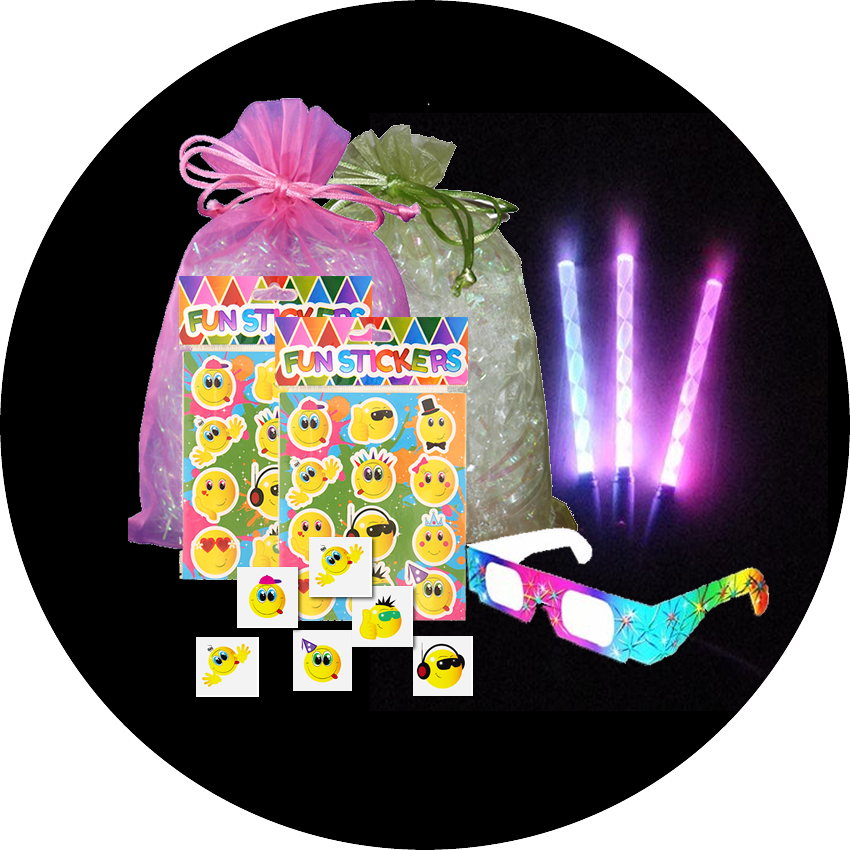 Disco Party Bag Fillers - Neon Disco Stickers